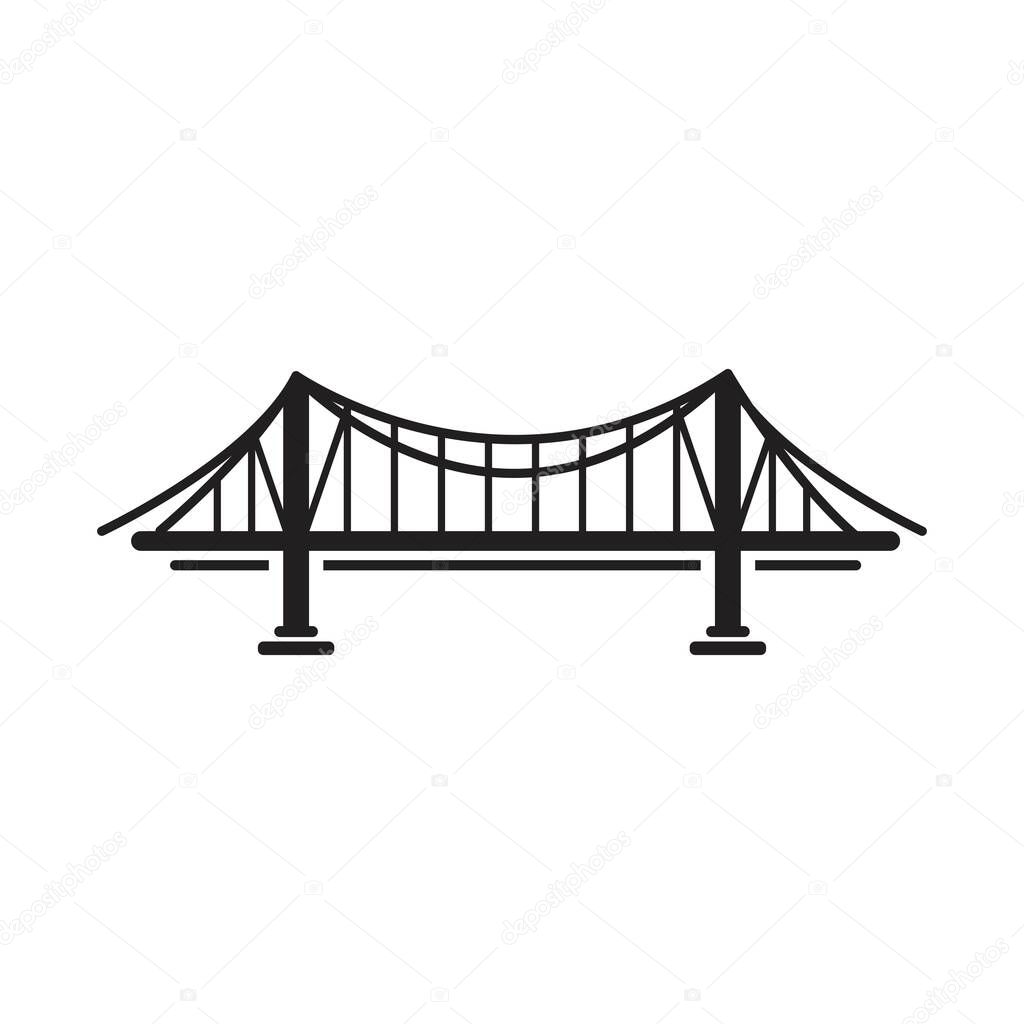 Bridge vector icon illustration design template