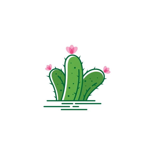 Cactus Ícone Design Modelo Vetor Ilustração — Vetor de Stock