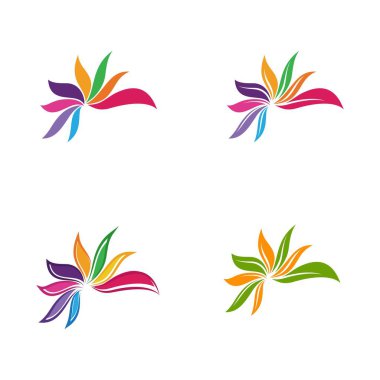 Güzellik çiçek ikonu tasarım şablonu