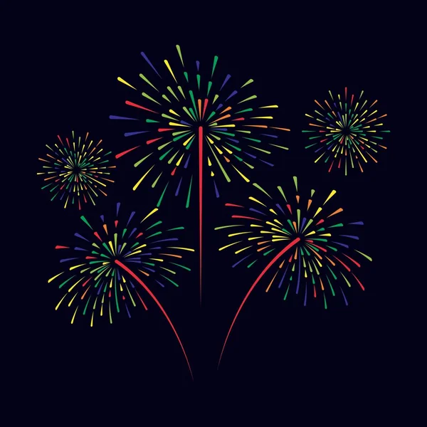 Feuerwerk Vektor Symbol Illustration Design Vorlage — Stockvektor