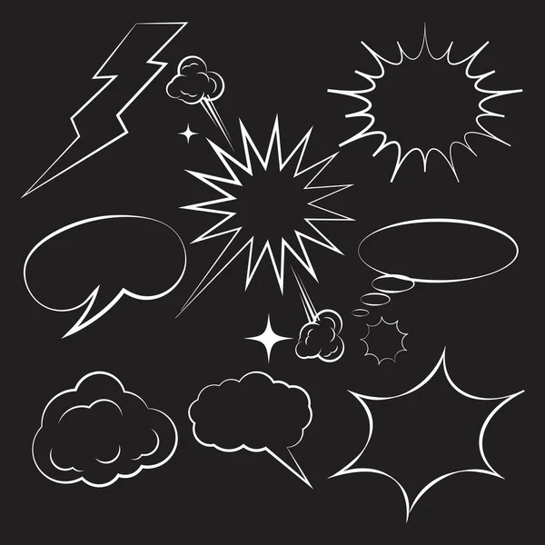 Cloud Comic Design Element Illustration Vectorielle — Image vectorielle