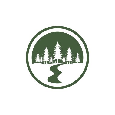 Orman Vektörü simgesi tasarım örnekleme şablonu