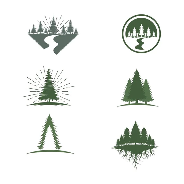 Illustration Conception Icônes Forest Vector Modèle — Image vectorielle