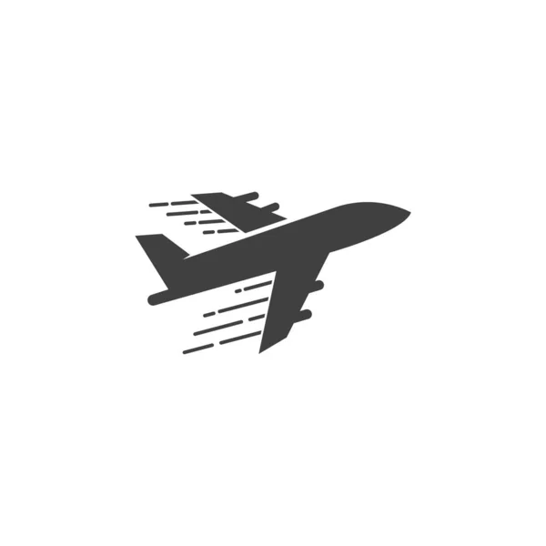 Icono Avión Vector Ilustración Diseño Logo Plantilla — Vector de stock
