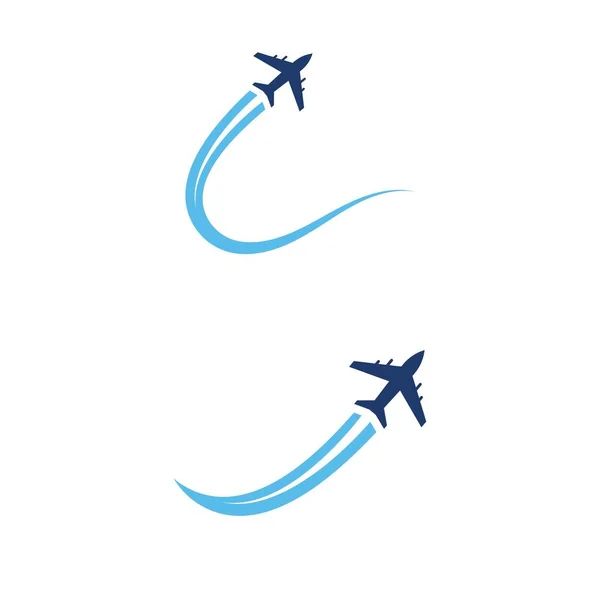 Icono Avión Vector Ilustración Diseño Logo Plantilla — Vector de stock