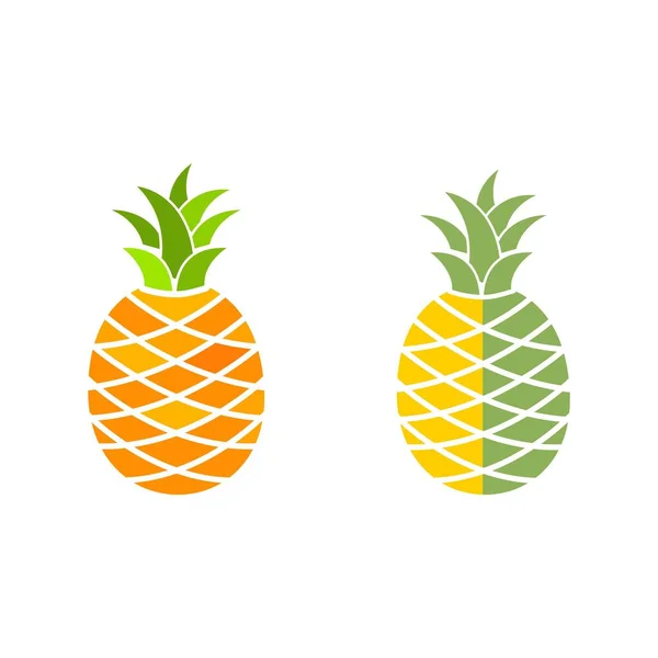 Ananas Frutta Icona Modello Vettoriale Illustrazione Design — Vettoriale Stock