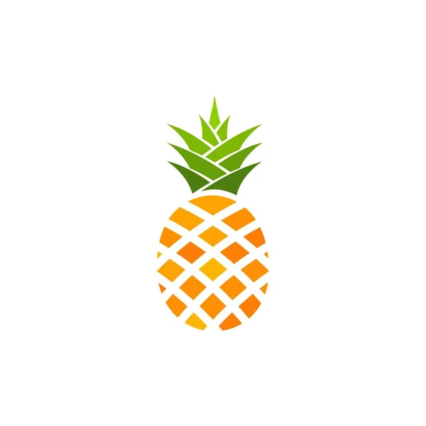 Ananas Frutta Icona Modello Vettoriale Illustrazione Design — Vettoriale Stock