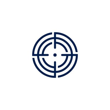 odak simgesi vektr tasarım şablonu