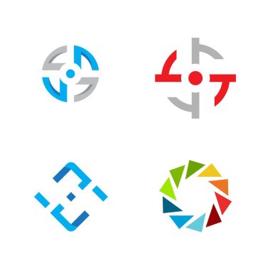 odak simgesi vektr tasarım şablonu