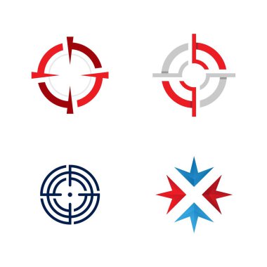 odak simgesi vektr tasarım şablonu