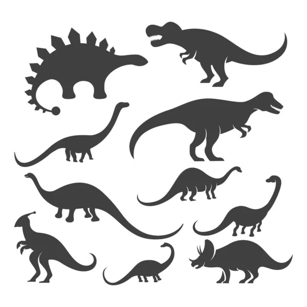 Ícone Dinossauro Modelo Desenho Ilustração Vetorial — Vetor de Stock