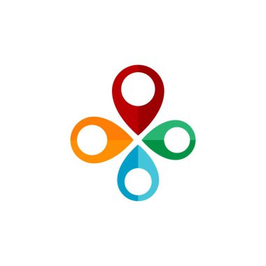 Konum noktası simgesi vektör çizim tasarımı 