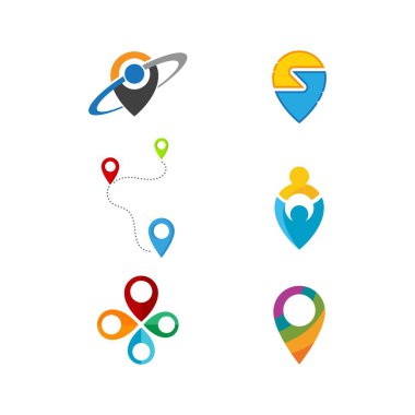 Konum noktası simgesi vektör çizim tasarımı 