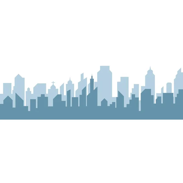 Stadt Skyline Hintergrund Vektor Illustration Design — Stockvektor