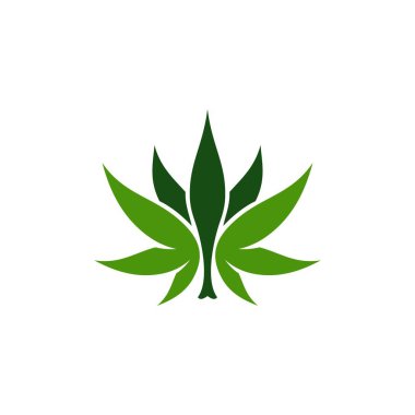 Canabis illüstrasyon işareti şablon sembol tasarım