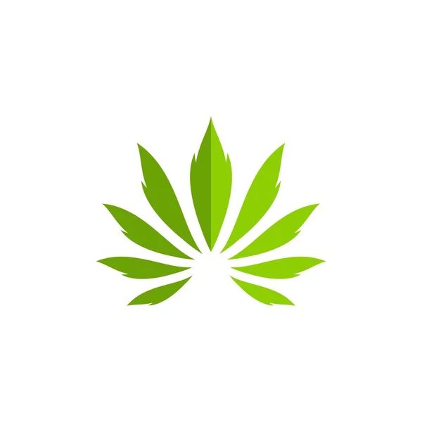 Canabis Marihuana Teken Symbool Illustratie Ontwerpsjabloon — Stockvector