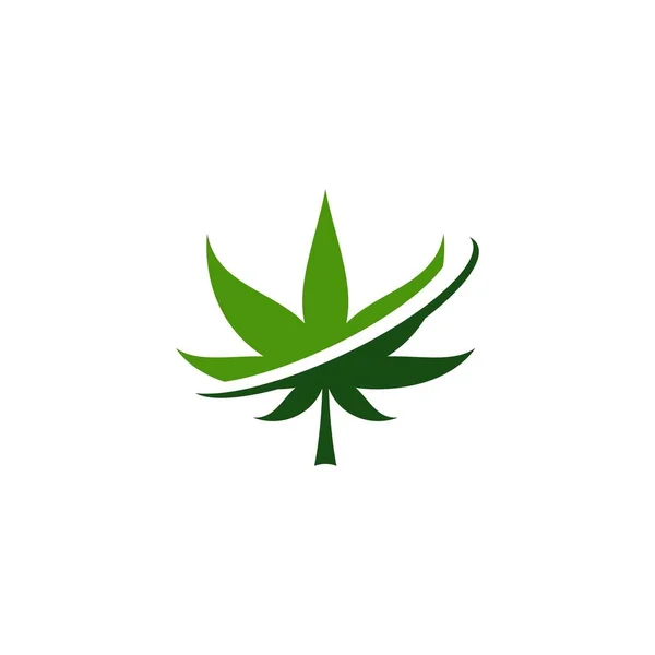 Canabis Marihuana Symbol Symbolem Ilustrace Návrh Šablona — Stockový vektor