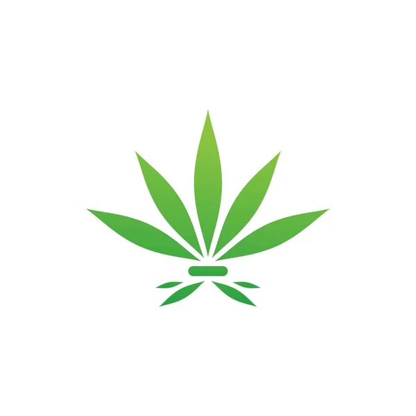 Canabis Marihuana Teken Symbool Illustratie Ontwerpsjabloon — Stockvector