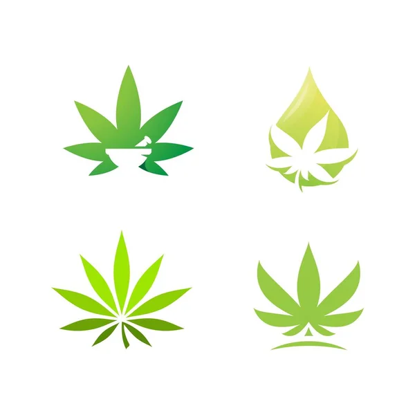 Canabis Marijuana Signe Symbole Illustration Conception Modèle — Image vectorielle