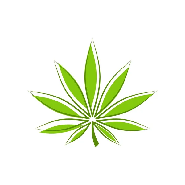 Canabis Marijuana Sign Symbol Illustration Design Template — Stock Vector