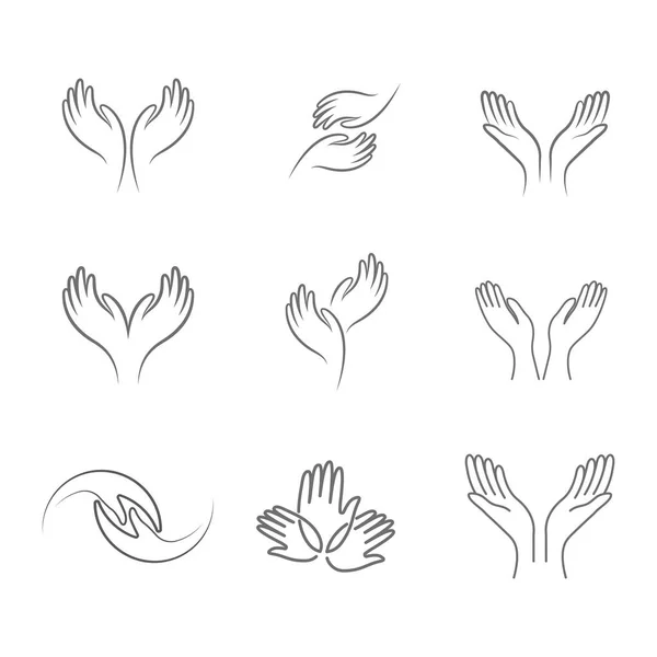 Hand Care Icon Template Vector Illustration Design — Stock Vector