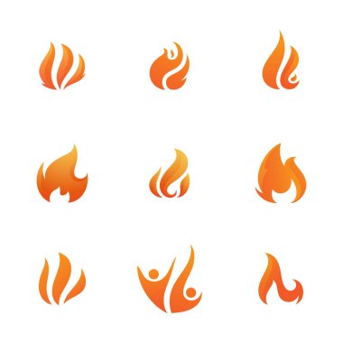 Sıcak ateş vektör resim tasarım şablonu