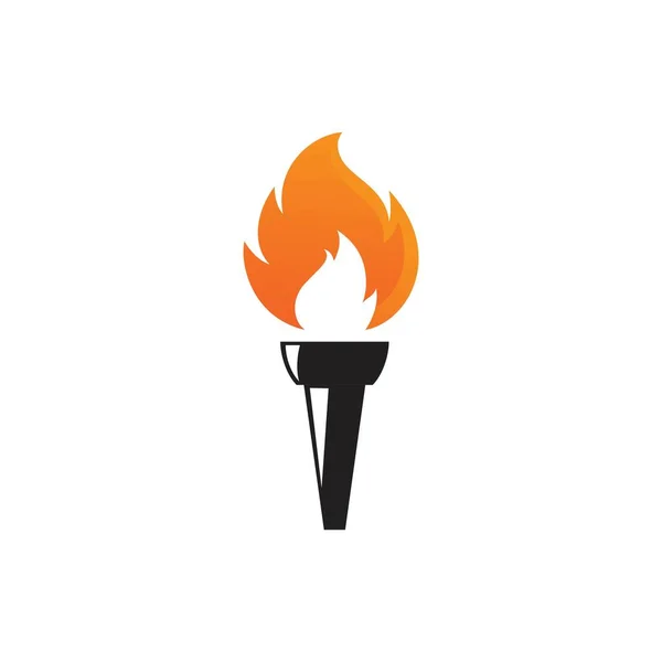 Torch Vector Pictogram Illustratie Ontwerp Sjabloon — Stockvector