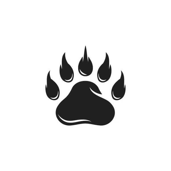 Paw Logo Design Vector Ilustração Design Template —  Vetores de Stock