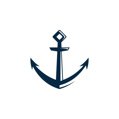 Anchor simgesi Logo Şablon vektör çizimi