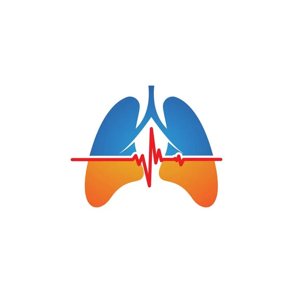 Tüdő Vektor Ikon Orvosi Tervezés Illusztráció Sablon — Stock Vector
