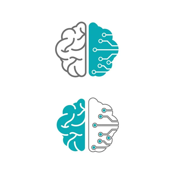 Modèle Icône Illustration Vectorielle Cerveau Santé — Image vectorielle