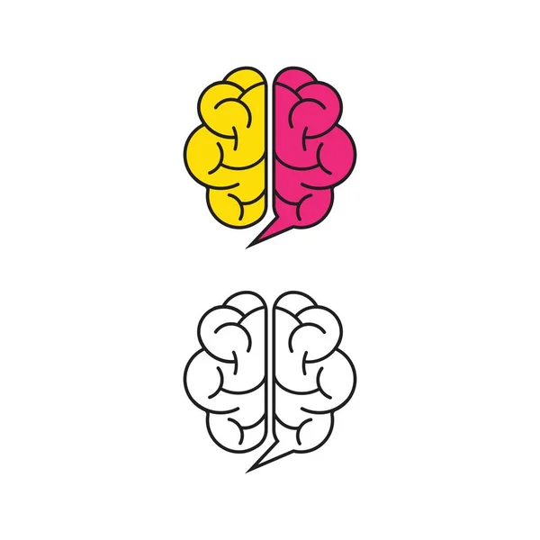 Здоров Мозок Векторні Ілюстрації Дизайн Шаблону — стоковий вектор