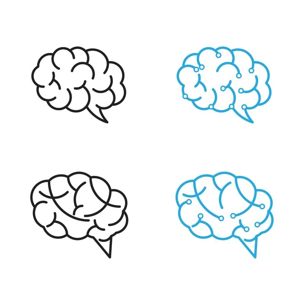 Дизайн Шаблона Векторной Иллюстрации Мозга Здоровья — стоковый вектор