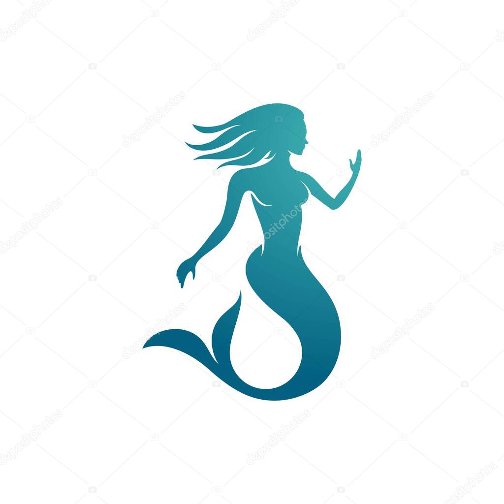 Mermaid vector illustration design template