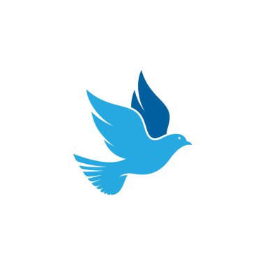 Kuş kanadı güvercin logosu vektör çizimi