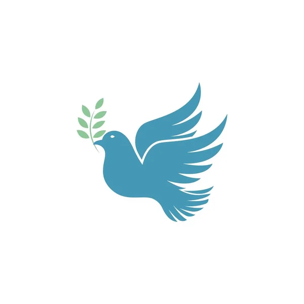 Vogelvleugel Duif Logo Template Vector Illustratie — Stockvector