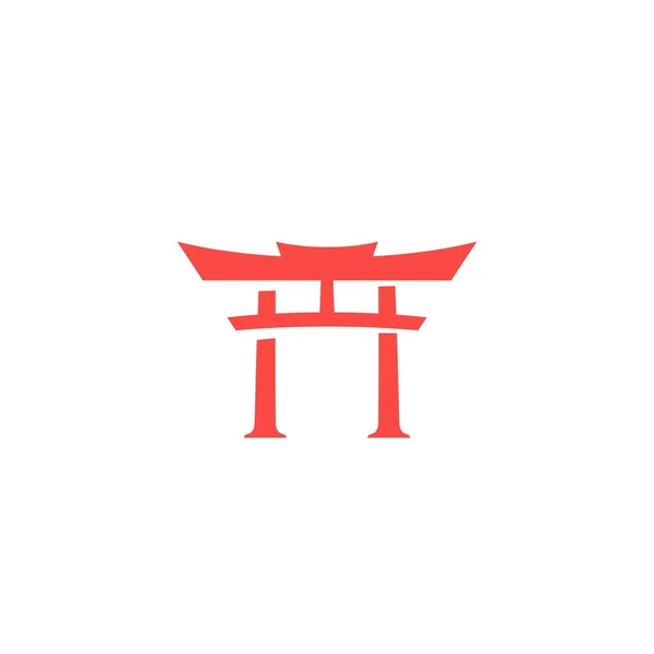 Gate Japan Vector Pictogram Ontwerp Illustratie Template — Stockvector