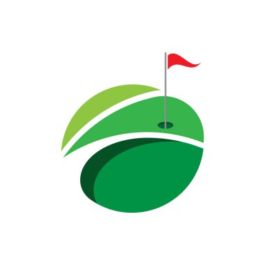 Golf Logo Şablonu vektör çizim simgesi tasarımı