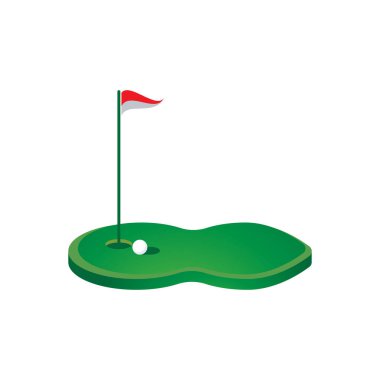 Golf Logo Şablonu vektör çizim simgesi tasarımı