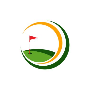 Golf Logo Şablonu vektör çizim simgesi tasarımı