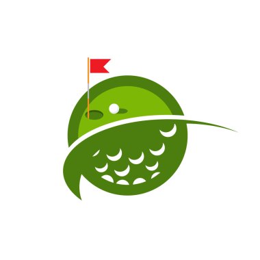 Golf Logo Şablonu vektör çizim simgesi tasarımı