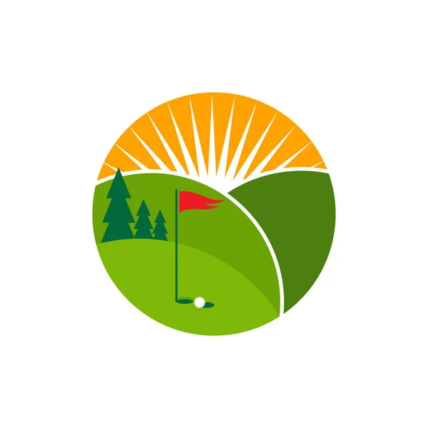 Golf Logo Template Vector Illustratie Pictogram Ontwerp — Stockvector