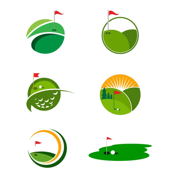 Гольф Логотип Шаблон Векторний Дизайн Ілюстрації — стоковий вектор