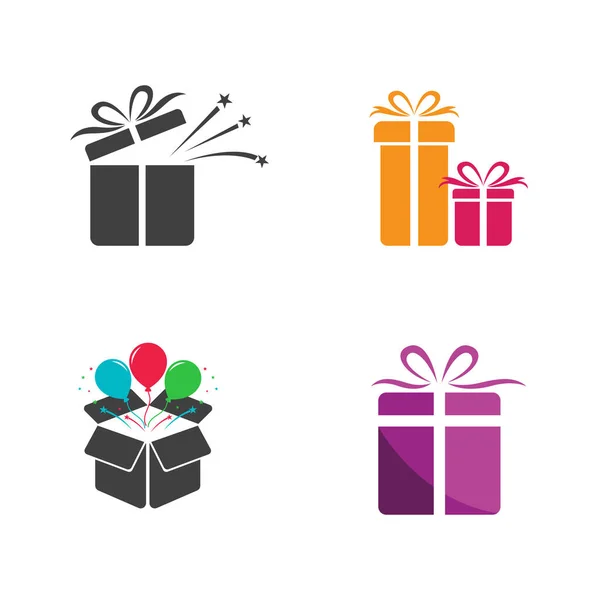 Geschenk Box Symbol Vektor Illustration Design — Stockvektor