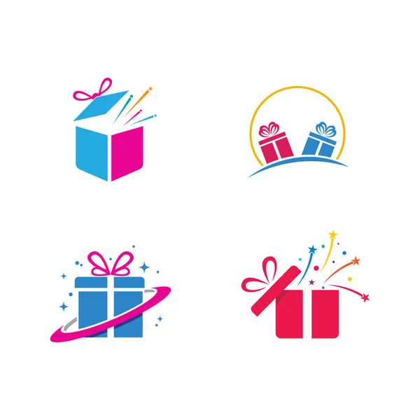 Caja Regalo Icono Vector Ilustración Diseño — Vector de stock