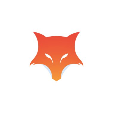 Fox vektör illüstrasyon siluet simge tasarımı