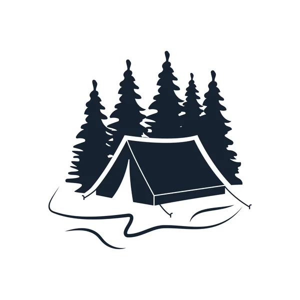 Element Camp Vector Icon Design Illustration Vorlage — Stockvektor