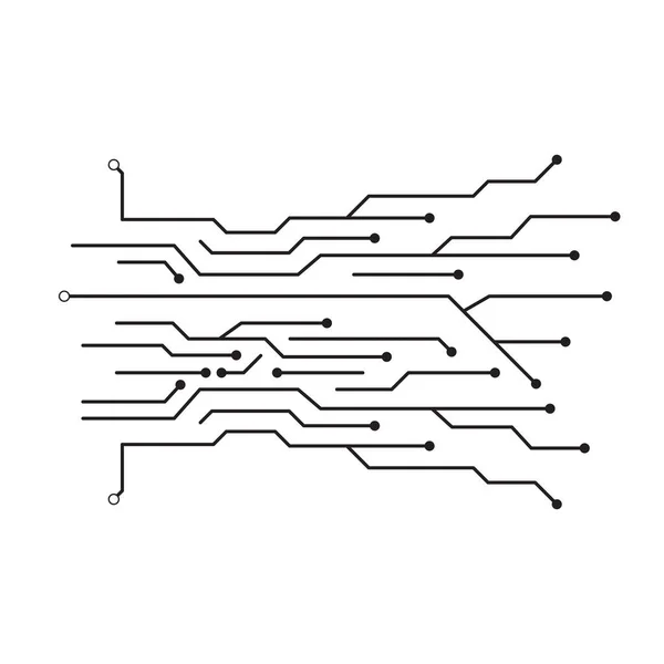 Számítógép Vektor Háttér Áramköri Lap Elektronikus Elemek — Stock Vector