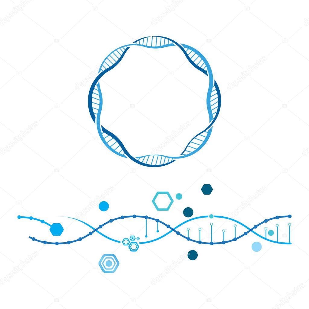 Medical DNA Vector icon design illustration Template
