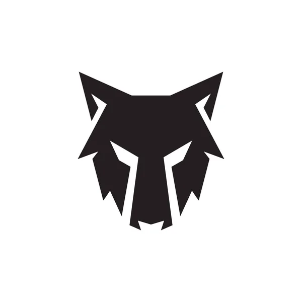 Projeto Ilustração Vetorial Wolf Head Template —  Vetores de Stock